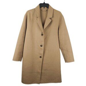 Womens 2 Business Casual Fall Winter Harvest Office Overcoat Tan & Other Stories